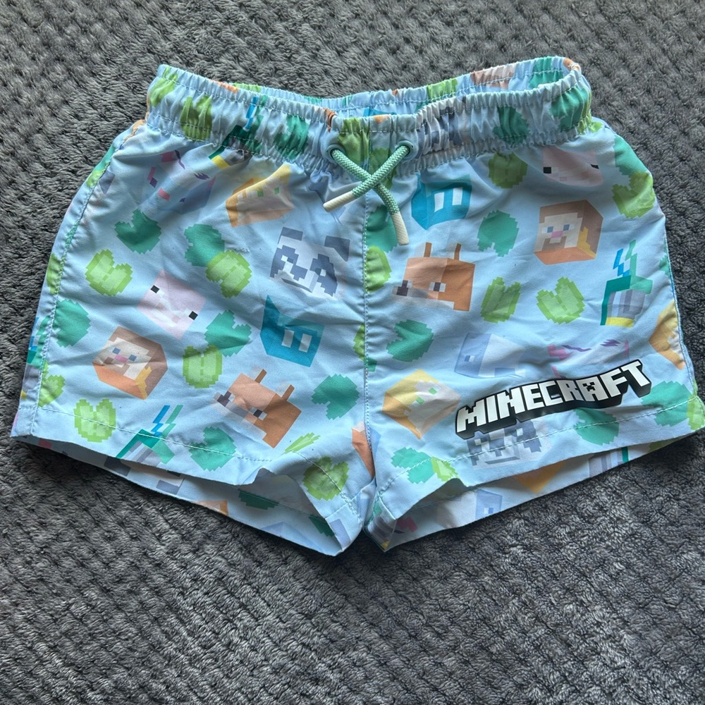 Zara Kids Minecraft Swim trunks Print Shorts